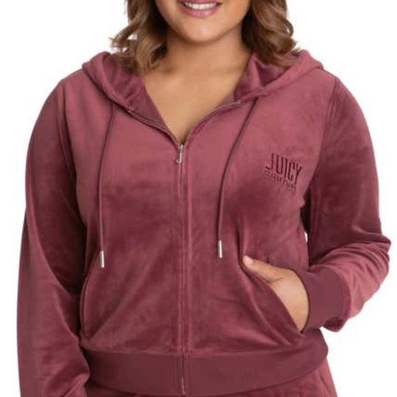 Juicy Couture Jackets & Blazers - Juicy Couture Classic Velour Zip Jacket - Y2K Plus Size